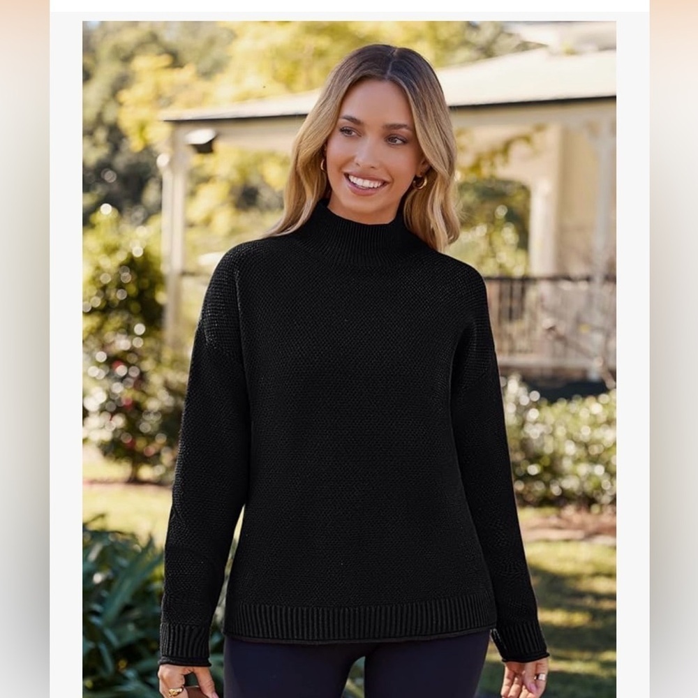 Classic Black Turtleneck Sweater for Women - Picture 5 of 12